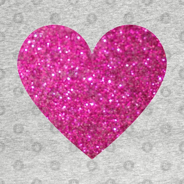 Hot Pink Faux Glitter Heart by Felicity-K